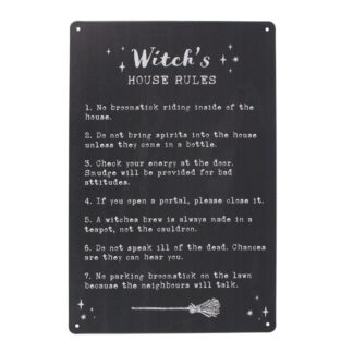 Znak " Witches house rules"