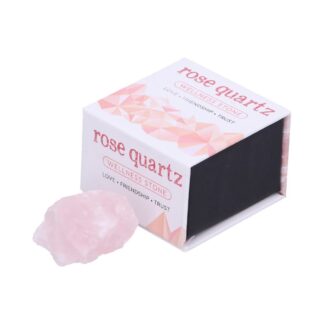 Kristal Rose Quarz v darilni škatlici
