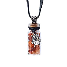 Verižica steklenička carnelian-pikapolonica